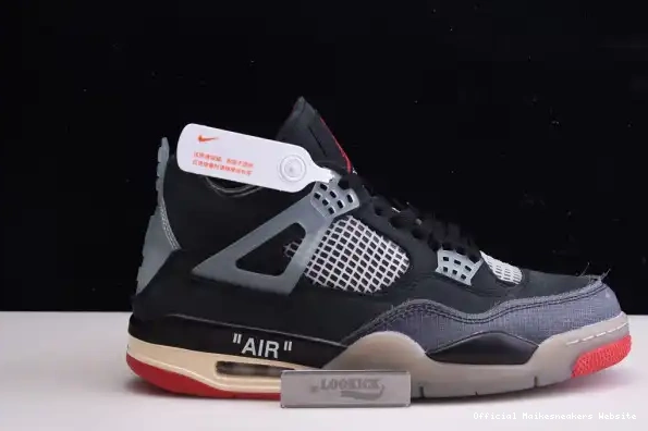 Official Maikesneakers CV9388-001 x Bred White Jordan Retro Off 4 Air 0323